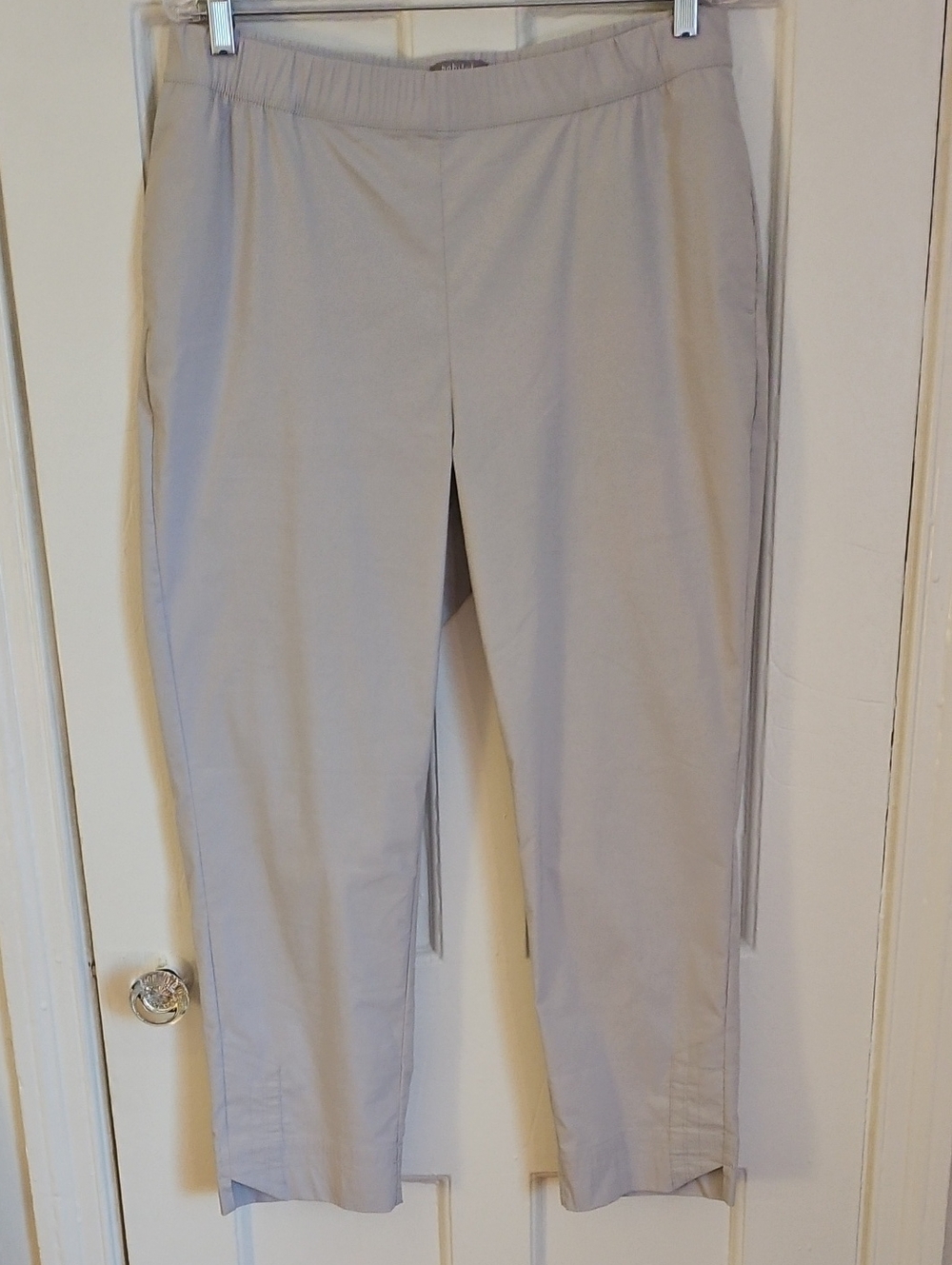 Habitat Light Gray Pull-On Cropped Straight-Leg Pants